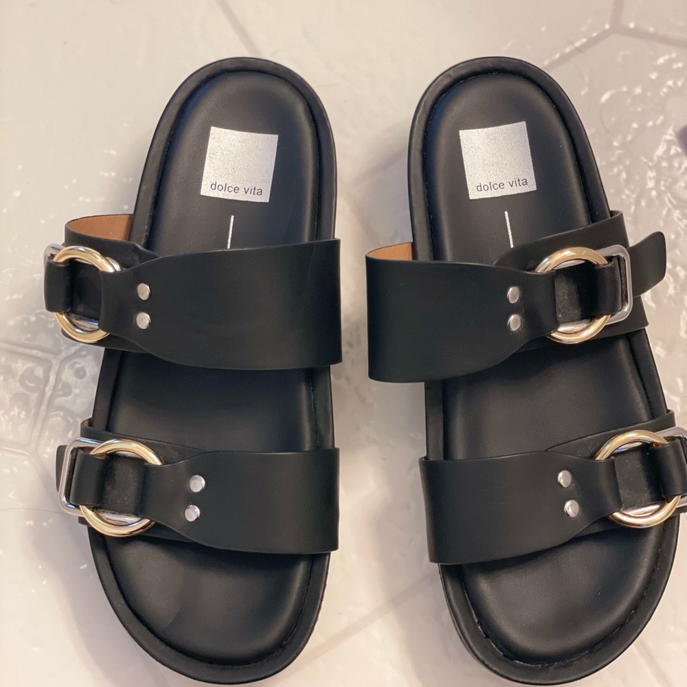 Dolce Vita Buckle Platform Sandals 8.5
